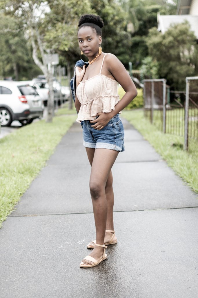 Colour photo of Brisbane fashion model Atanasia Bukuru. Photo by Matthew Cornell Photography.