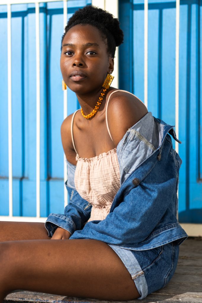 Colour photo of Brisbane fashion model Atanasia Bukuru. Photo by Matthew Cornell Photography.